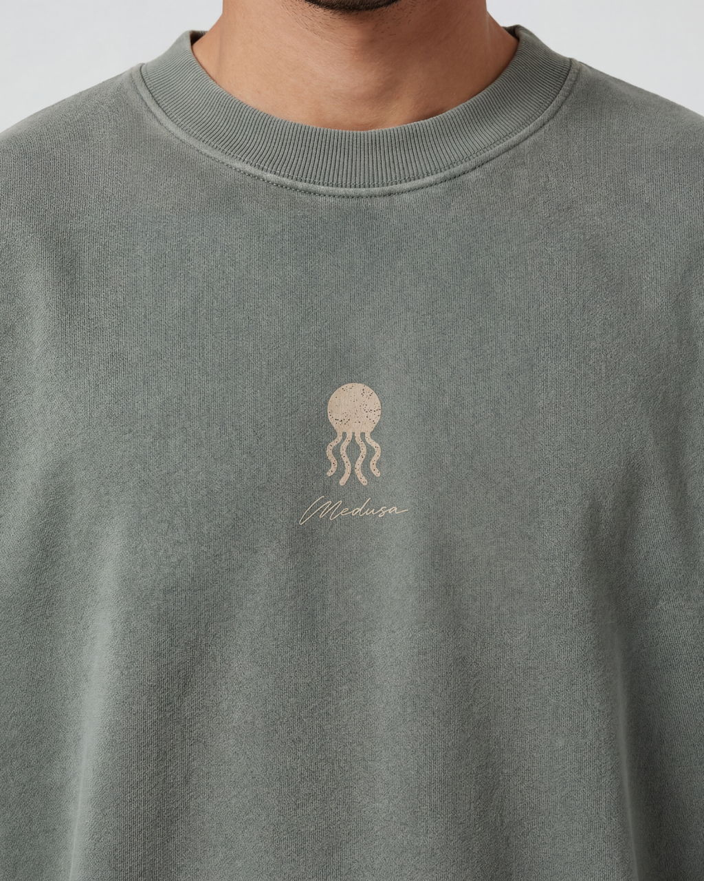 CREWNECK MEDUSA CLUB VERDE SECO