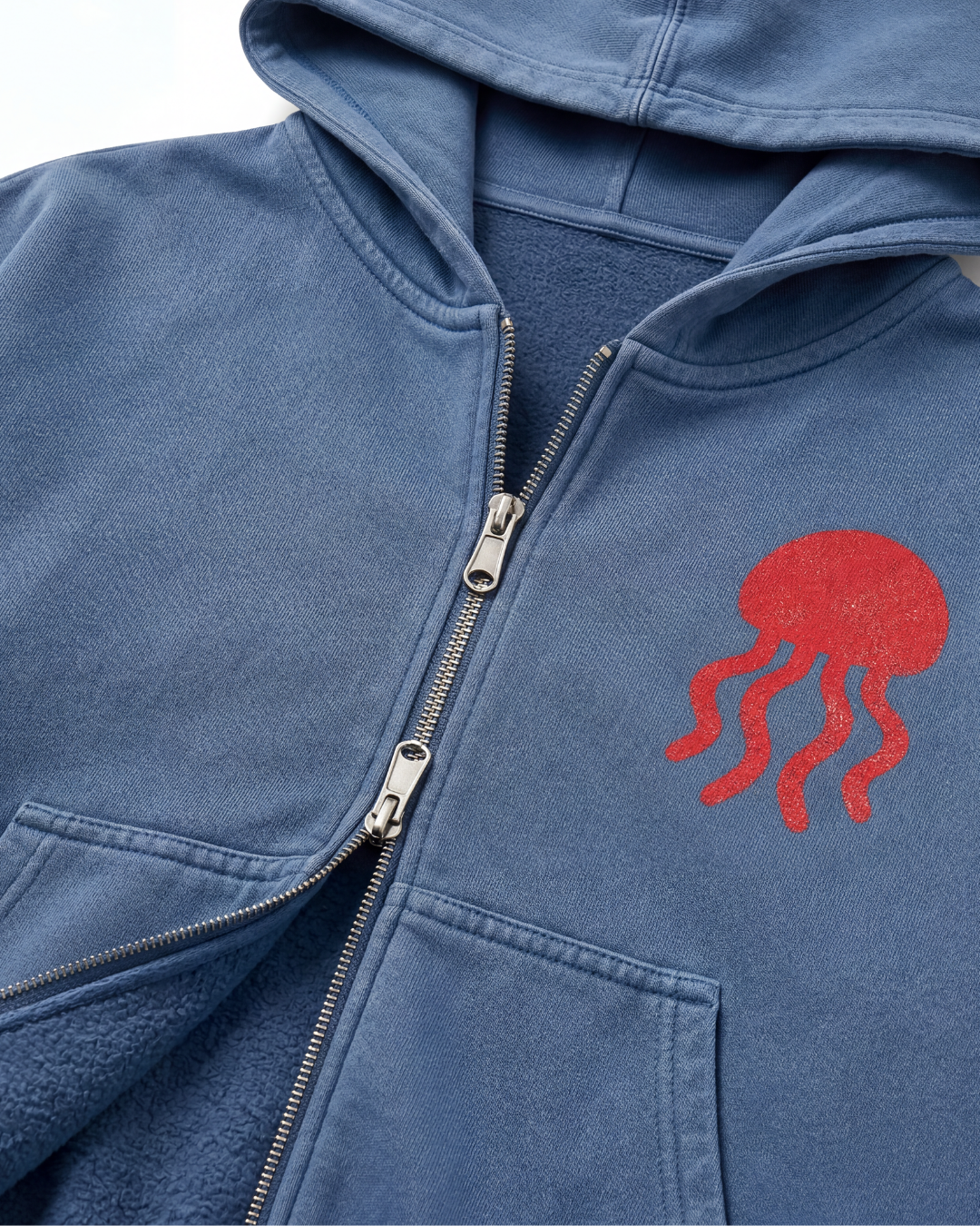ZIPPER HOODIE LOGO MB AZUL