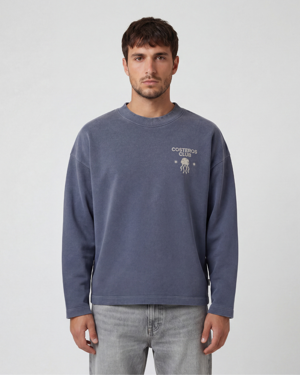 CREWNECK OCEAN MINDED CITY ROOTED MARINO