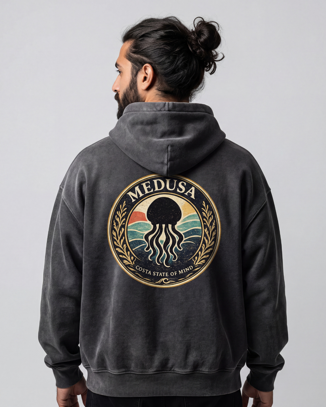 ZIPPER HOODIE COSTA STATE OF MIND CHARCOAL