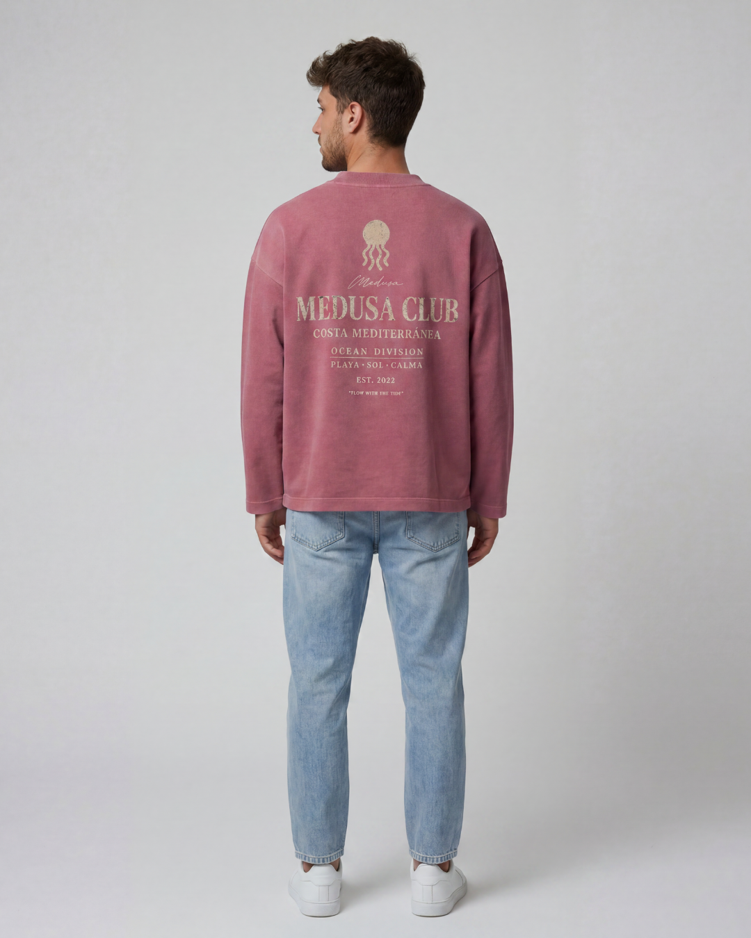 CREWNECK MEDUSA CLUB BURGUNDY