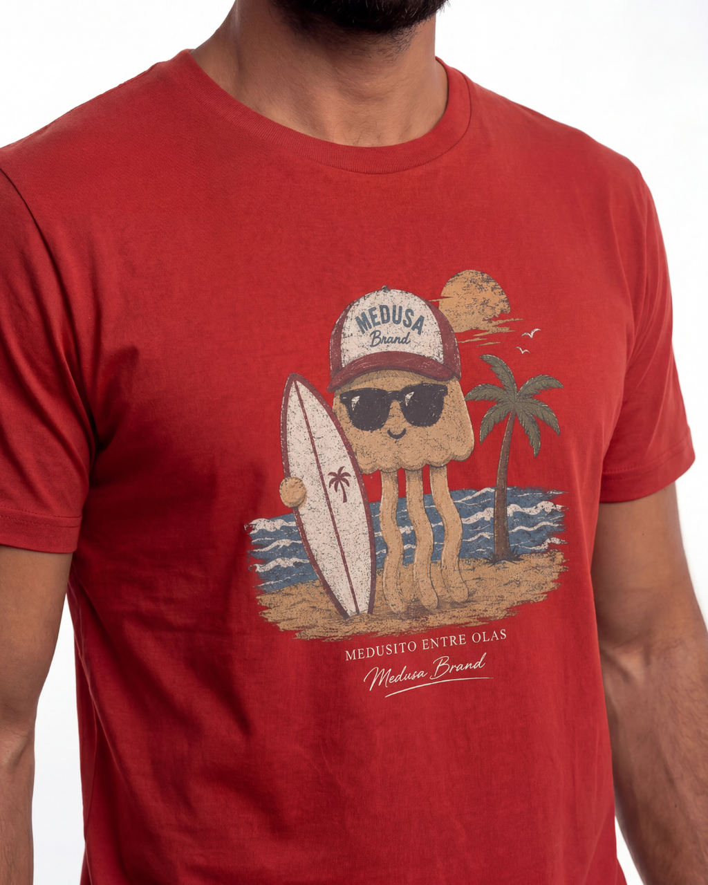 CAMISETA MEDUSITO ROJA