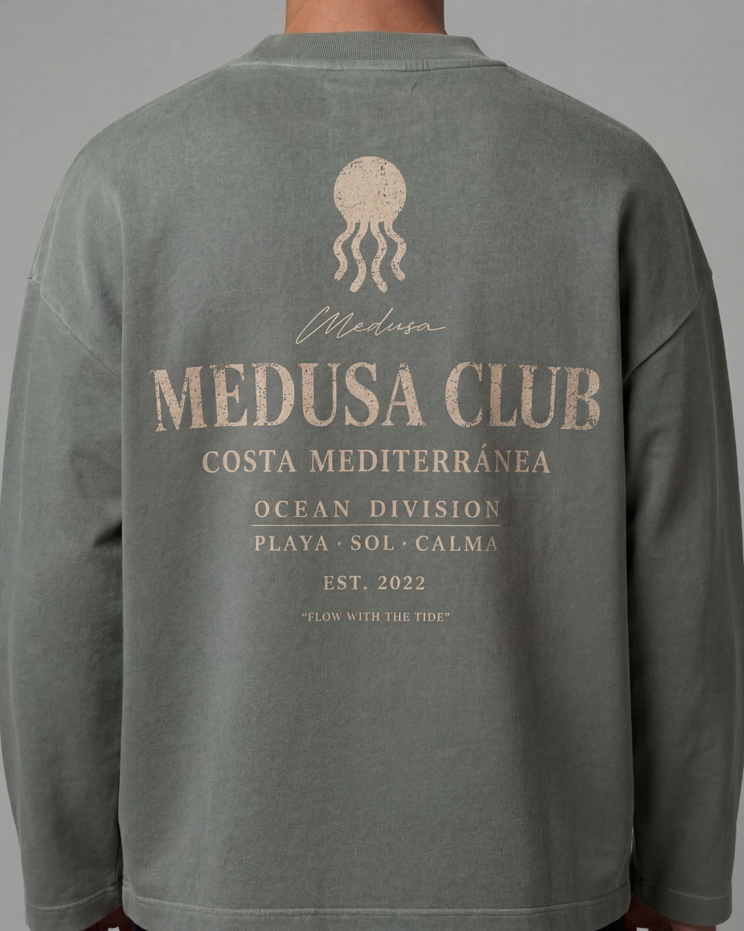 CREWNECK MEDUSA CLUB VERDE SECO