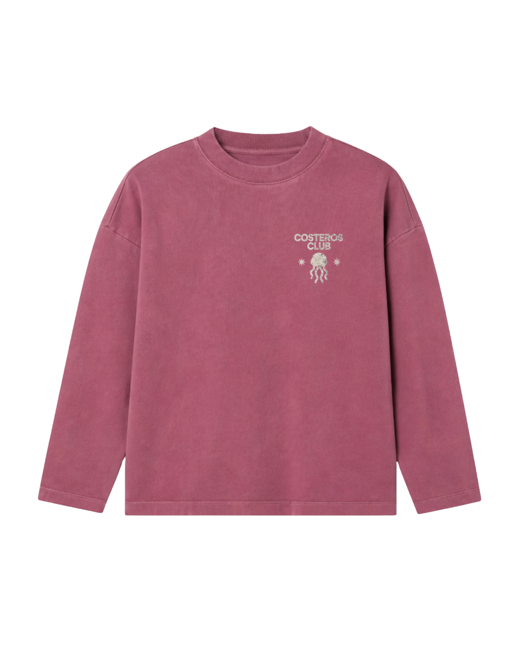 CREWNECK OCEAN MINDED CITY ROOTED BURGUNDY