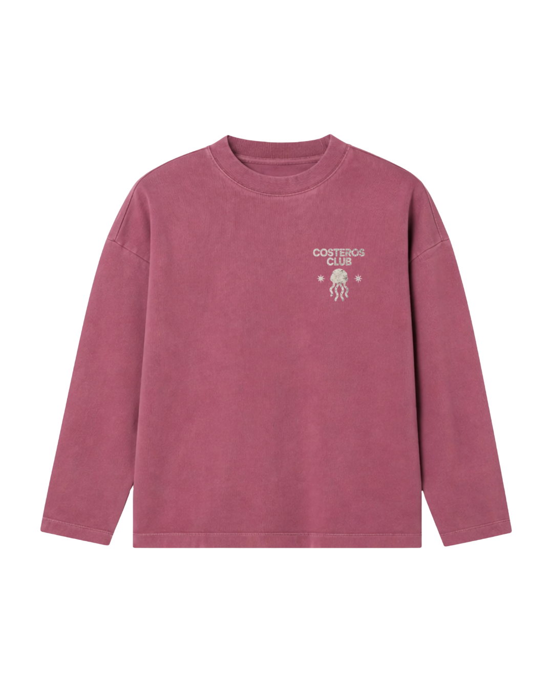 CREWNECK OCEAN MINDED CITY ROOTED BURGUNDY
