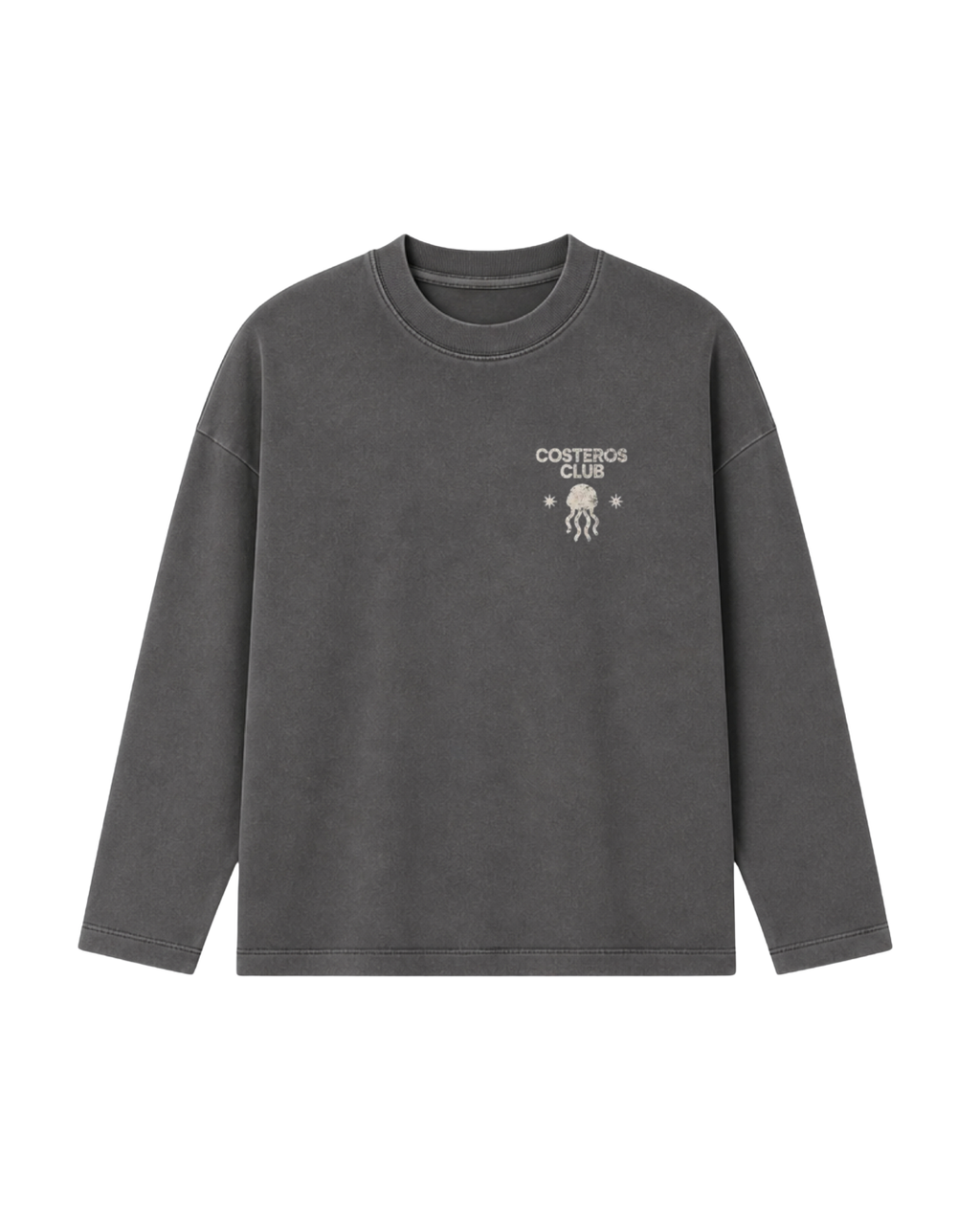 CREWNECK OCEAN MINDED CITY ROOTED CHARCOAL