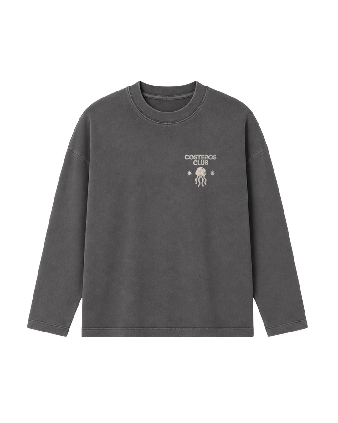 CREWNECK OCEAN MINDED CITY ROOTED CHARCOAL