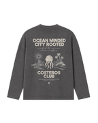 CREWNECK OCEAN MINDED CITY ROOTED CHARCOAL