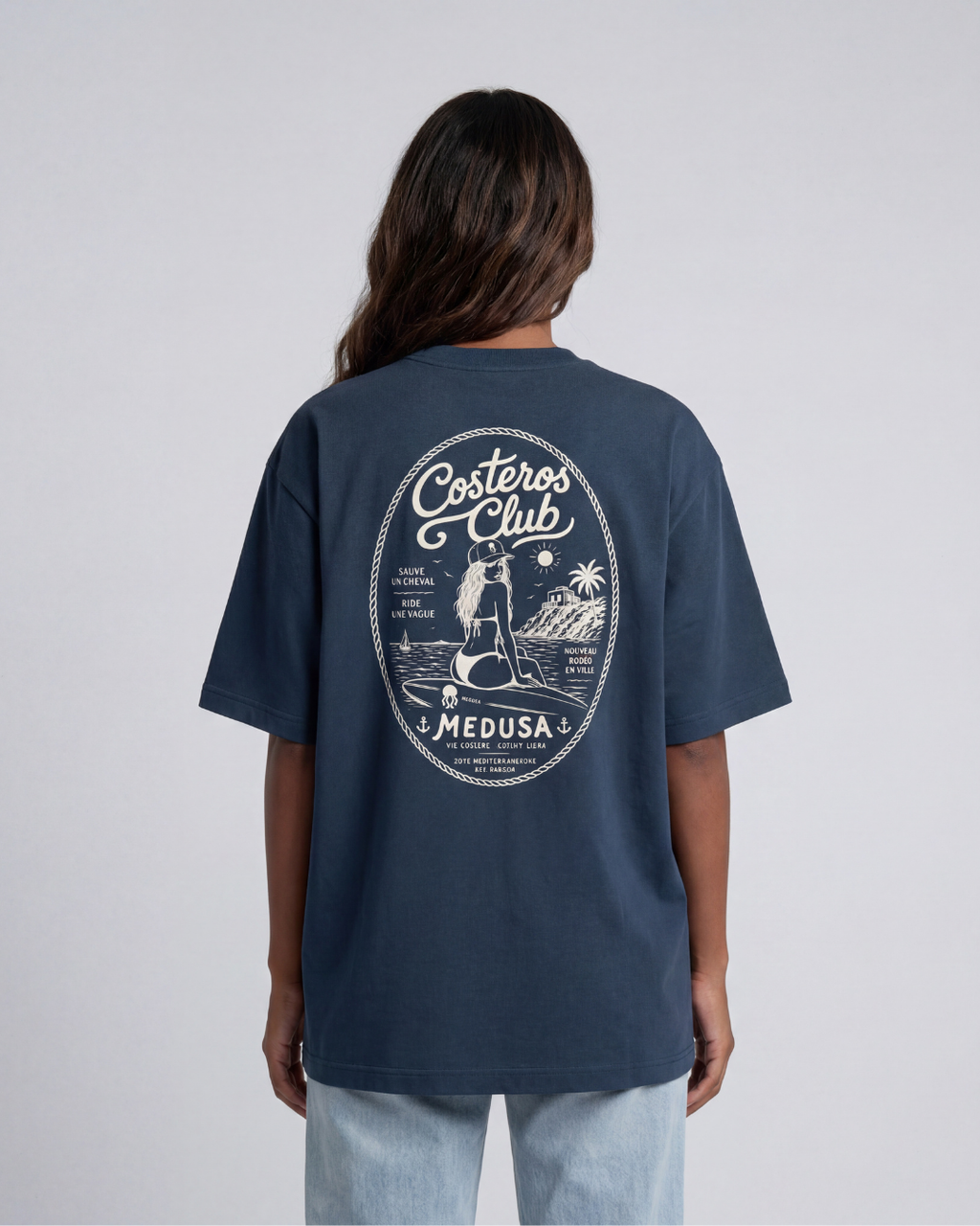 CAMISETA SURFERA MARINO