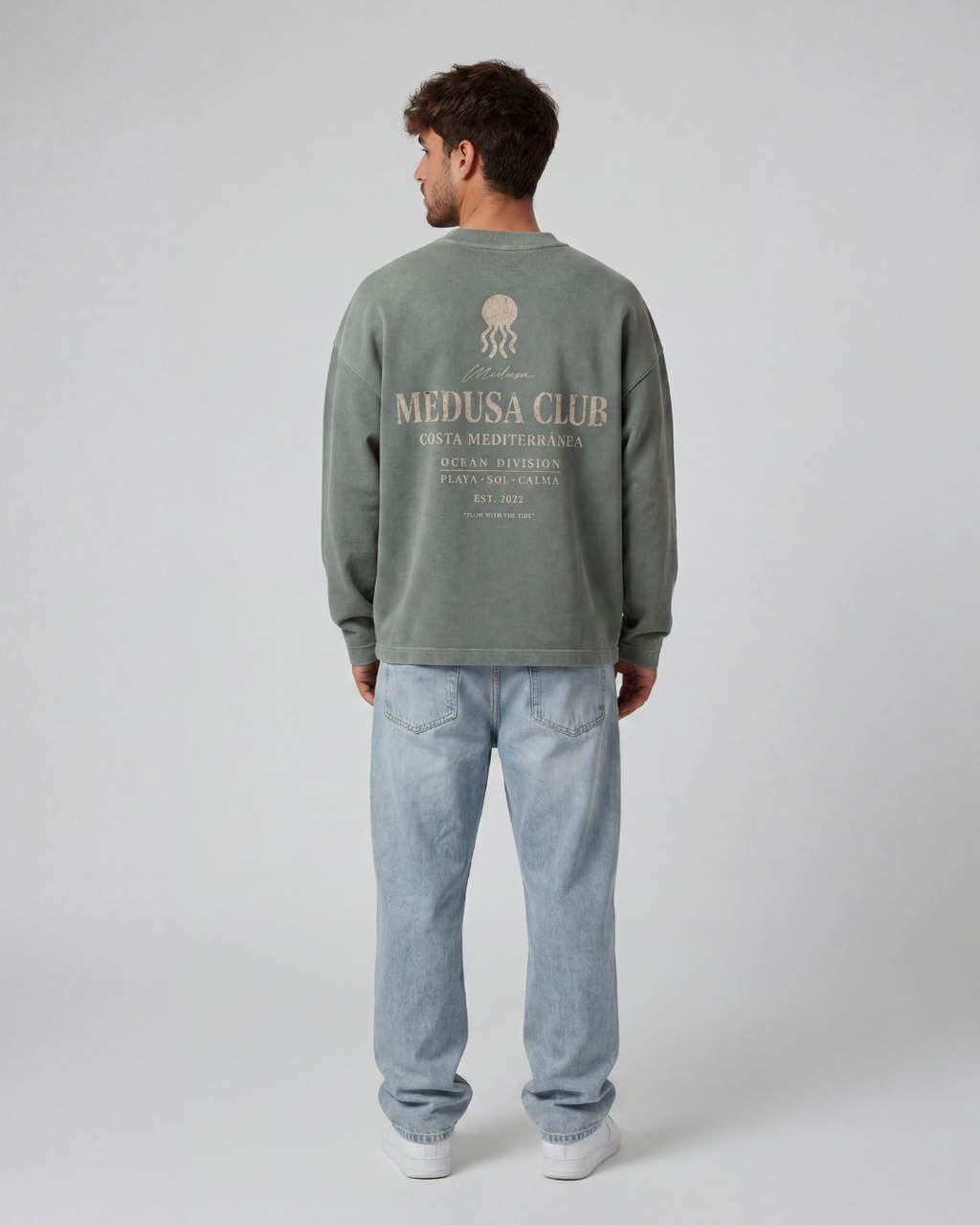 CREWNECK MEDUSA CLUB VERDE SECO