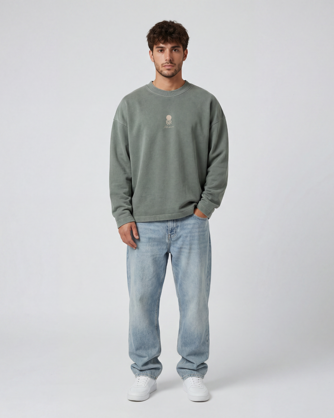 CREWNECK MEDUSA CLUB VERDE SECO