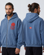 ZIPPER HOODIE LOGO MB AZUL