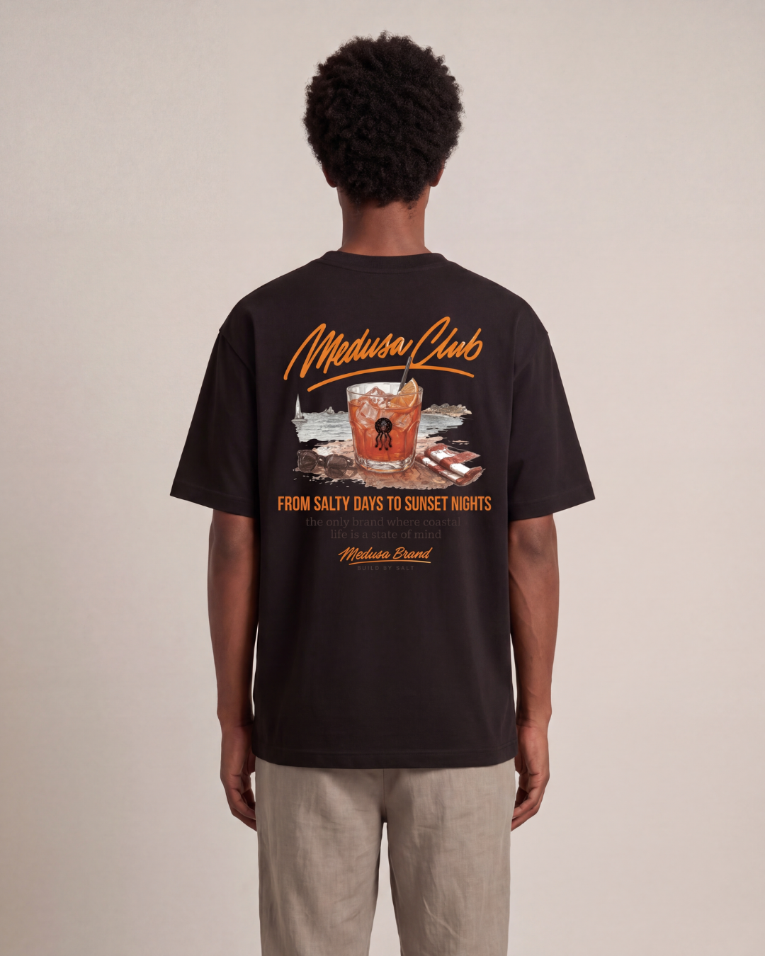 CAMISETA COCTAIL NEGRA