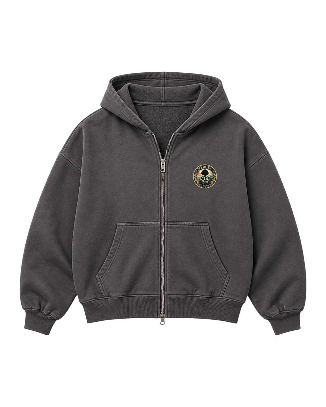 ZIPPER HOODIE COSTA STATE OF MIND CHARCOAL
