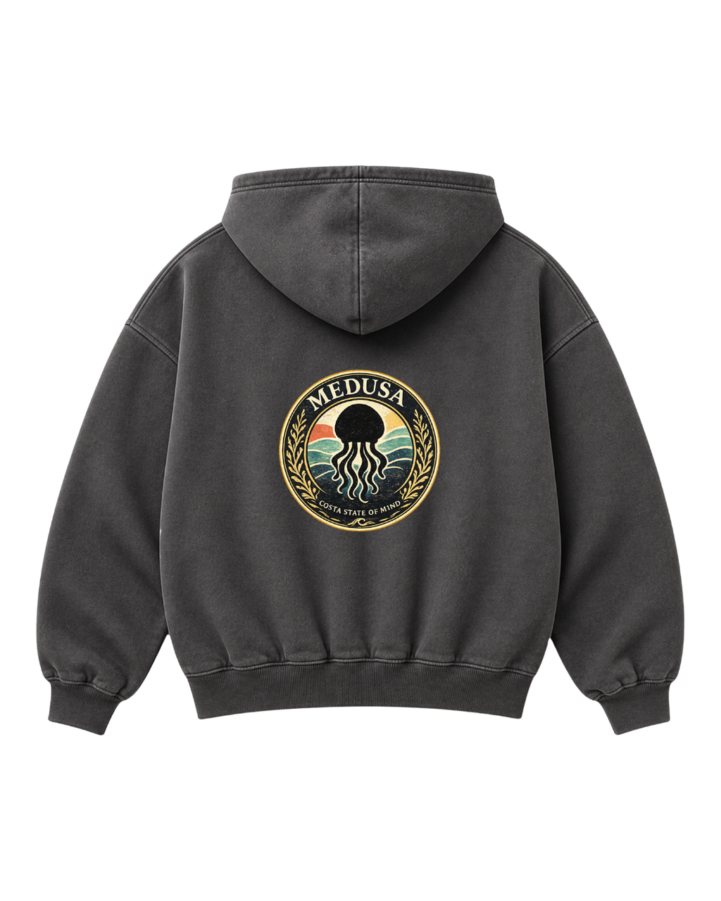 ZIPPER HOODIE COSTA STATE OF MIND CHARCOAL