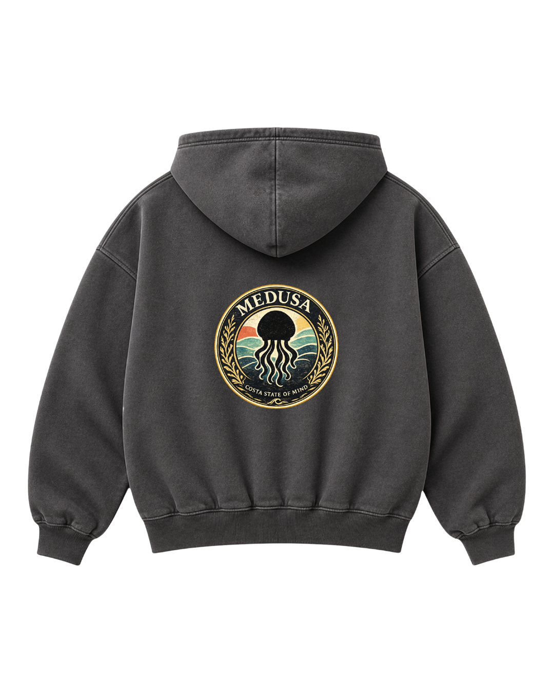 ZIPPER HOODIE COSTA STATE OF MIND CHARCOAL