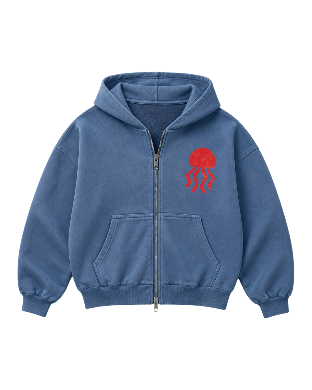 ZIPPER HOODIE LOGO MB AZUL