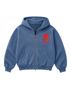 ZIPPER HOODIE LOGO MB AZUL