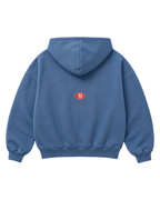 ZIPPER HOODIE LOGO MB AZUL