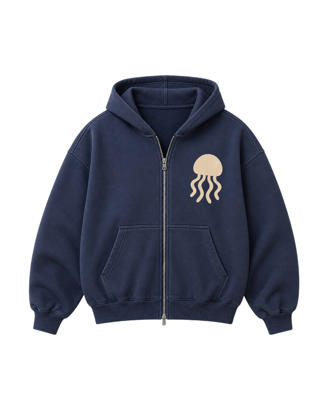 ZIPPER HOODIE LOGO MB MARINO