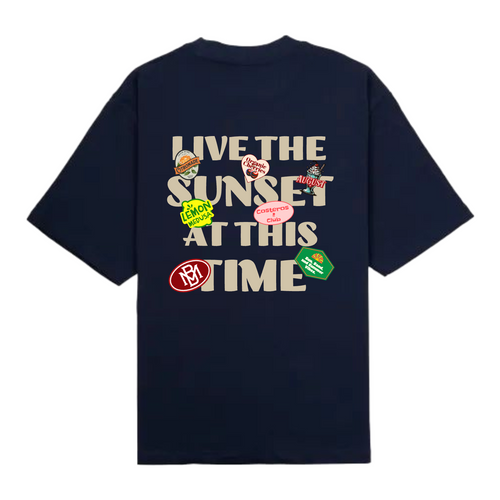 CAMISETA CROPPED STICKERS MARINO