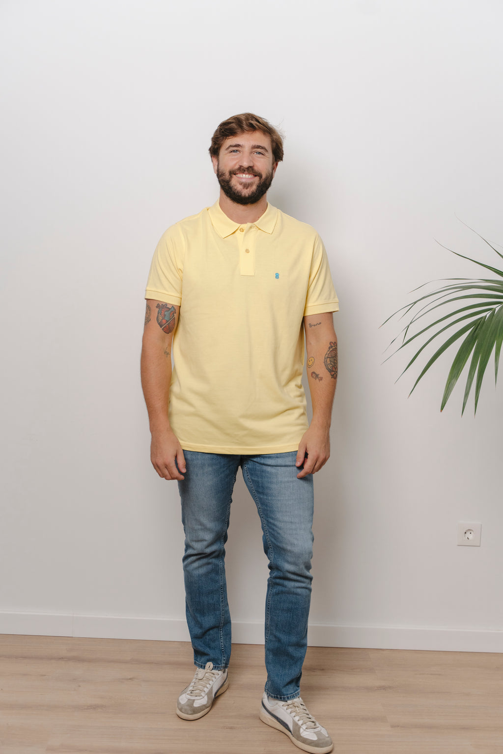 POLO AMARILLO/AZUL