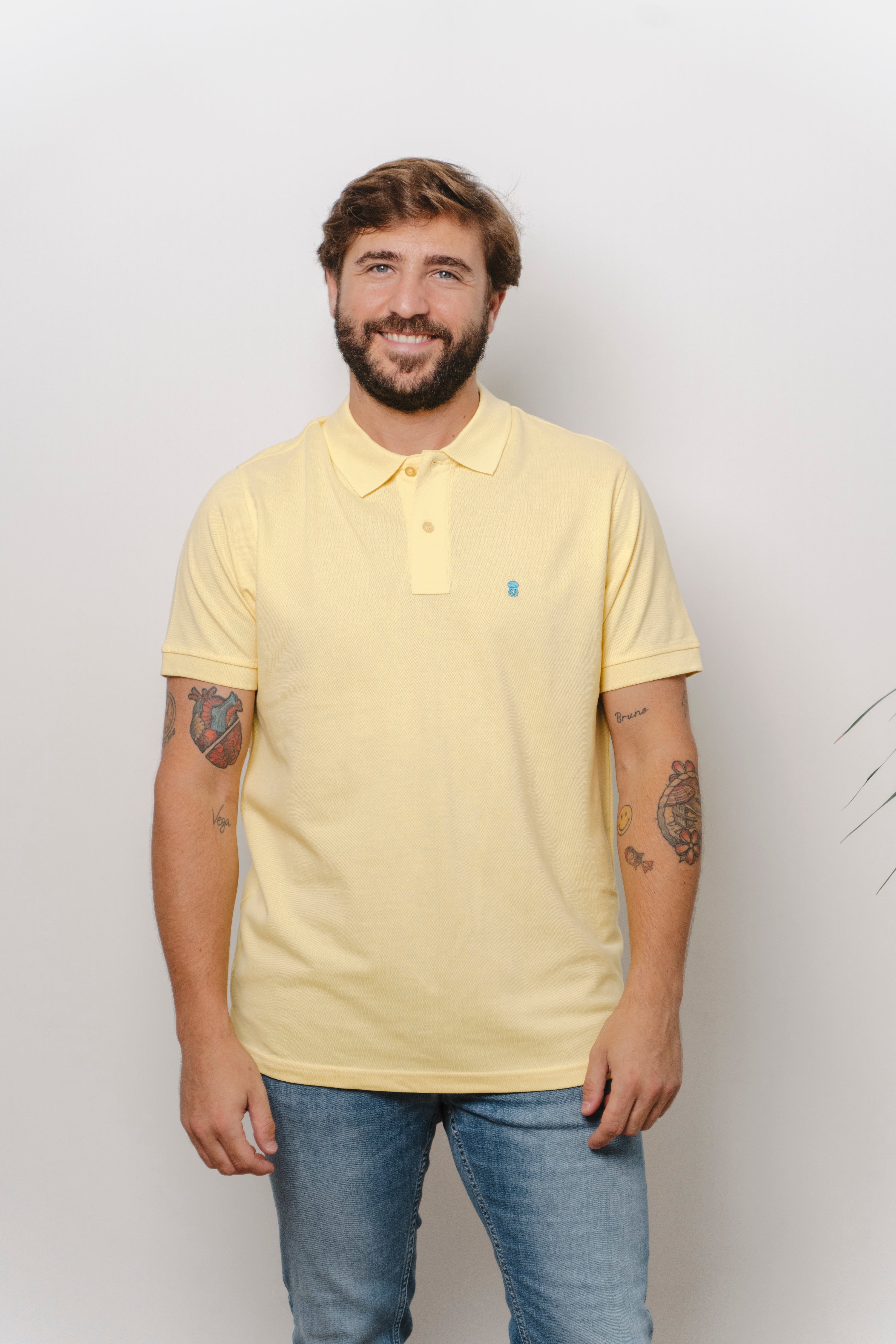 POLO AMARILLO/AZUL