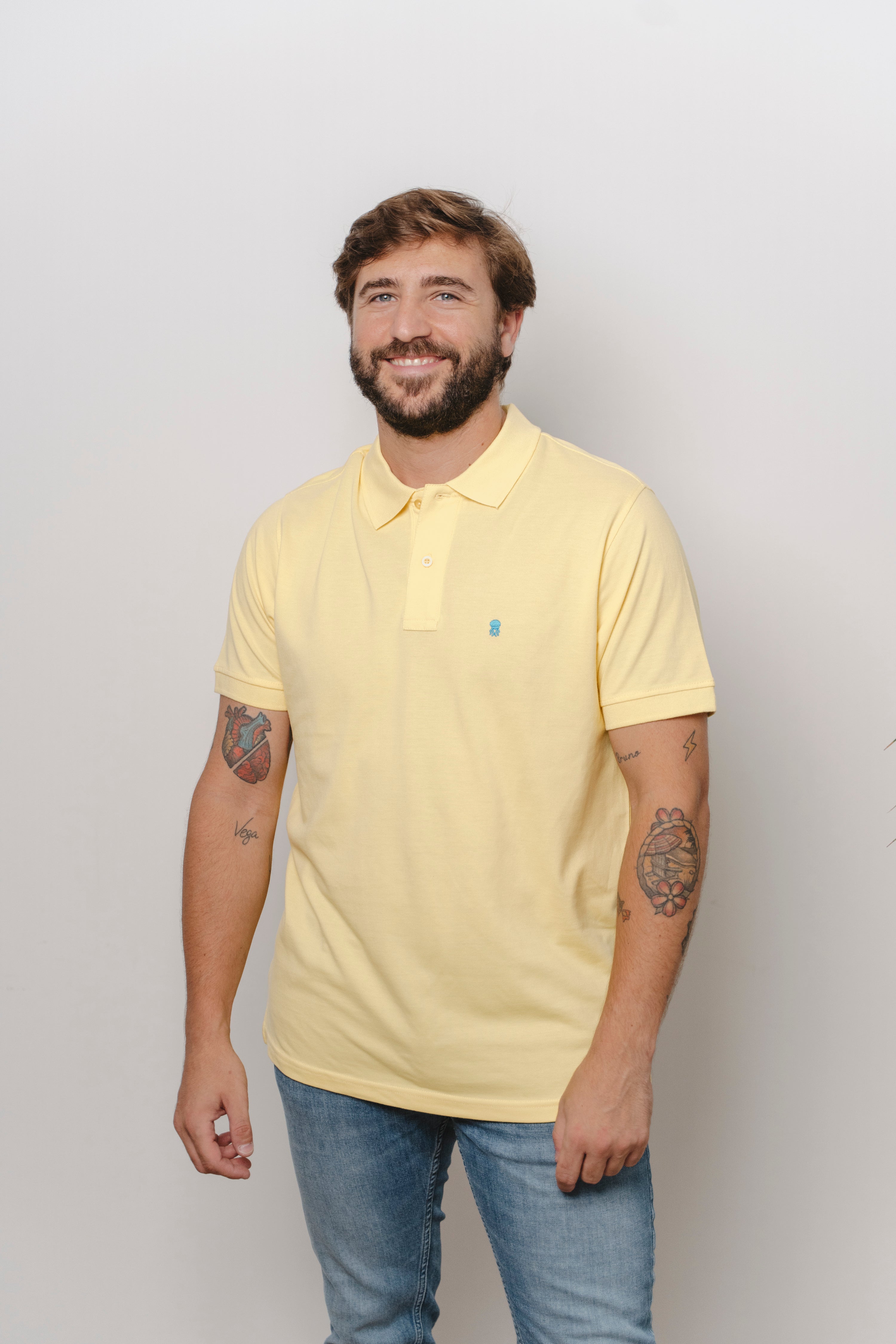 POLO AMARILLO/AZUL