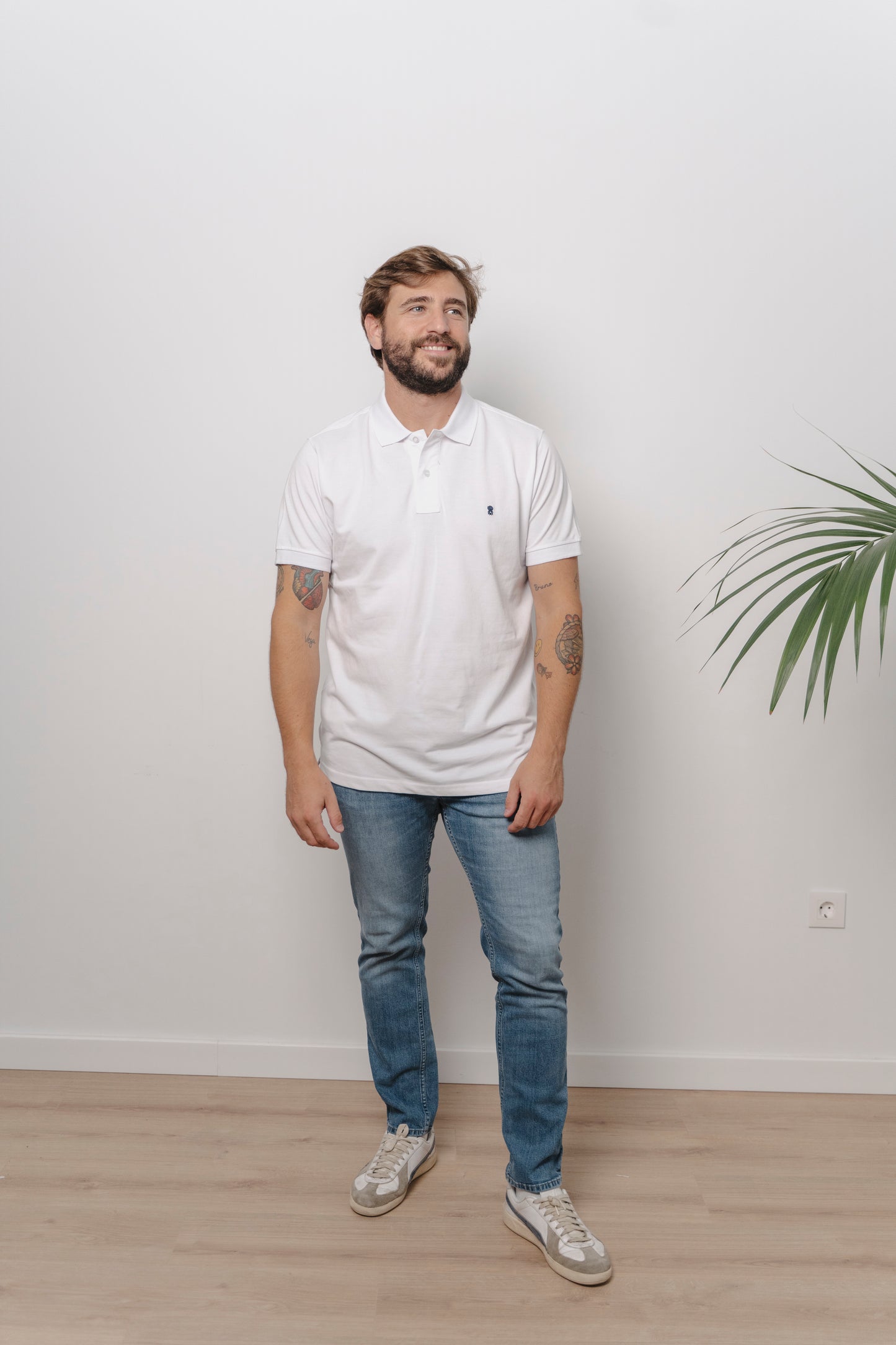 POLO BLANCO/MARINO
