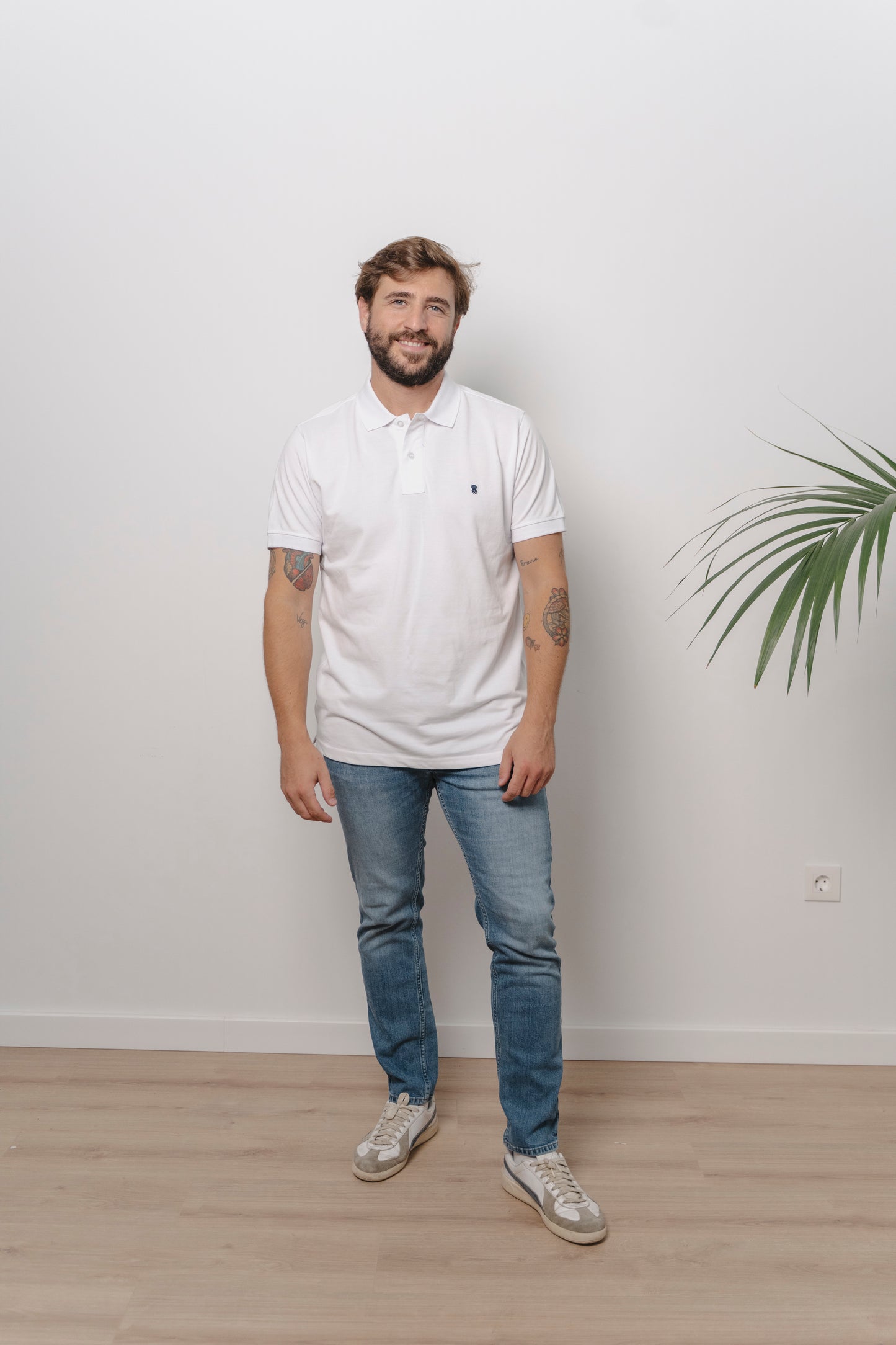 POLO BLANCO/MARINO