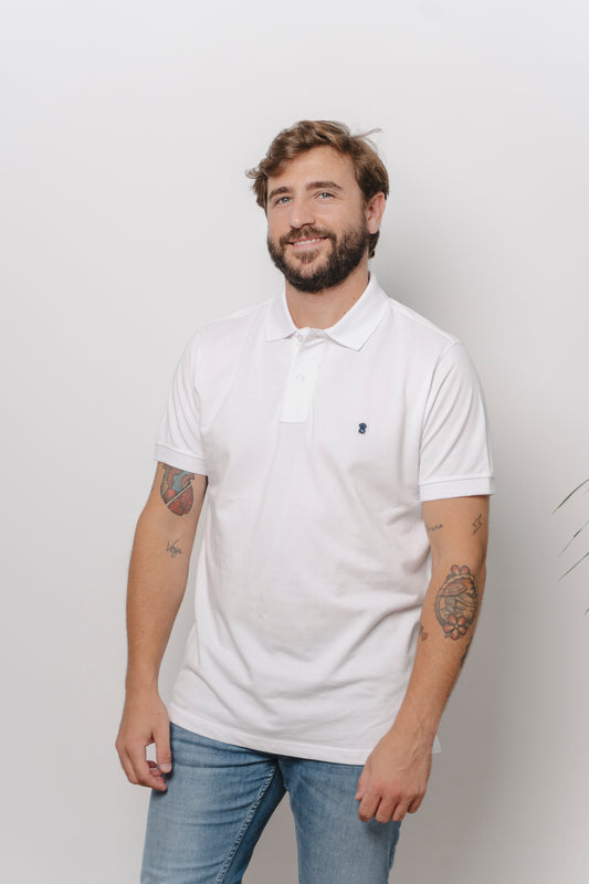 POLO BLANCO/MARINO