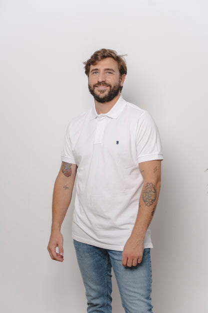POLO BLANCO/MARINO