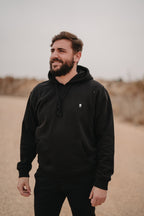 SUDADERA CAPUCHA VELELLA NEGRA