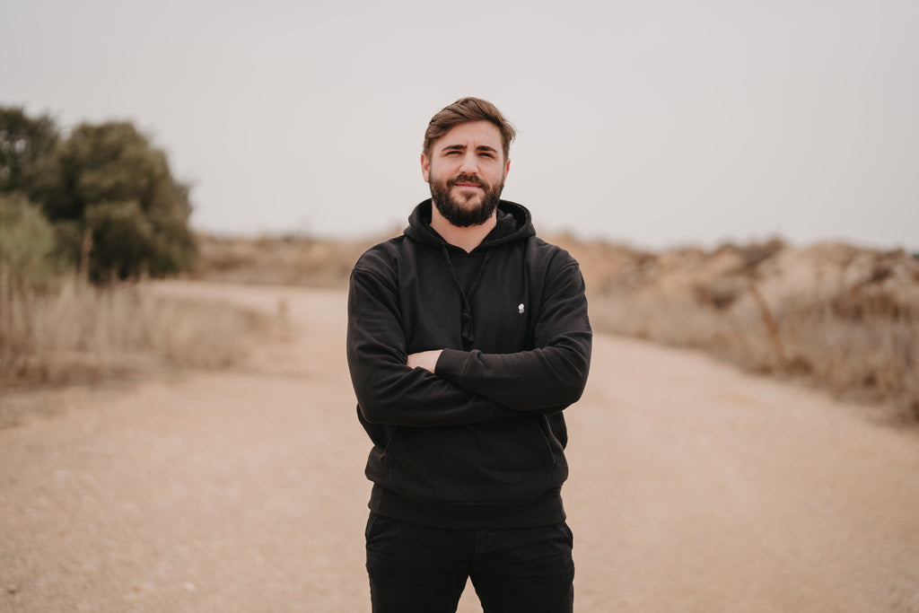 SUDADERA CAPUCHA VELELLA NEGRA
