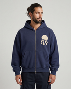 ZIPPER HOODIE LOGO MB MARINO