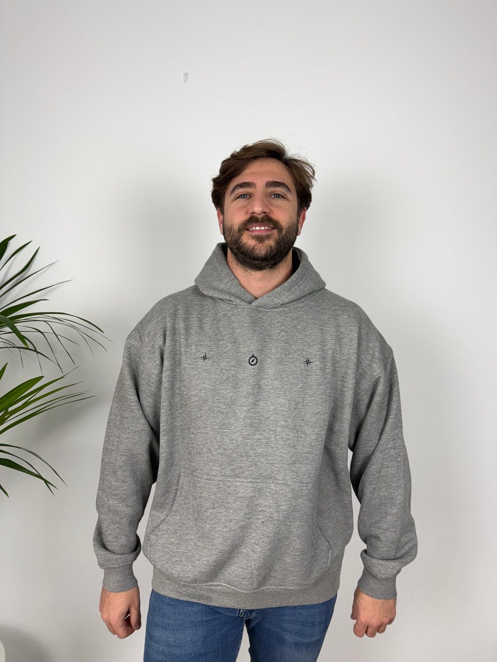 SUDADERA HOODIE COMPASS OVERSIZE