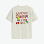 CAMISETA CROPPED STICKERS GRIS