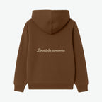 ZIP HOODIE ¨BORN TO BE AWESOME¨ MARRÓN