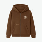 ZIP HOODIE ¨BORN TO BE AWESOME¨ MARRÓN